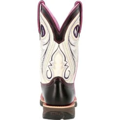 'Durango' Women's 10" Lady Rebel Western Square Toe - Raven Black / White 10 'Durango' Women's 10" Lady Rebel Western Square Toe - Raven Black / White -Travs Outfitter Store DRD0426 back