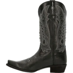 'Durango' Women's 12" Crush™ Western Snip Toe - Midnight -Travs Outfitter Store DRD0427 instep profile