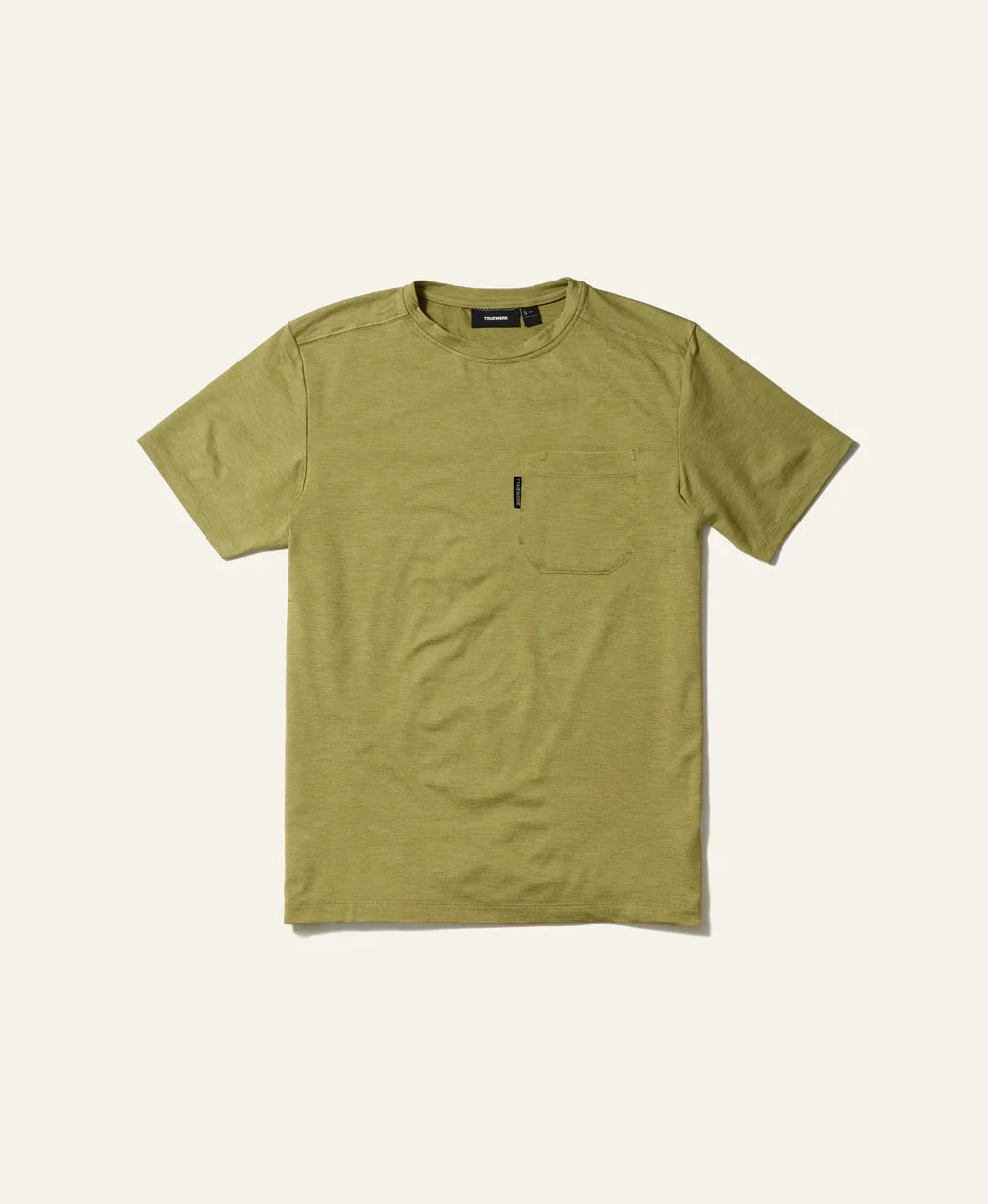 'Truewerk' Men's Tech Pocket Short Sleeve Tee - Heathered Sage 1 'Truewerk' Men's Tech Pocket Short Sleeve Tee - Heathered Sage