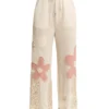'Davi&Dani' Women's Knit Pants - Beige / Pink