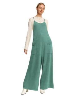 'Davi&Dani' Women's Knit Jumpsuit - Seafoam Blue