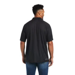 'Ariat' Men's AC Polo - Black -Travs Outfitter Store F15 MNS WEST 10014555 back