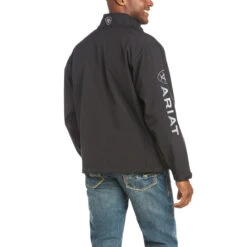 'Ariat' Men's Logo 2.0 Softshell Jacket - Black -Travs Outfitter Store F18 MNS WEST 10023322 back