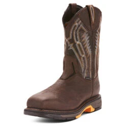 'Ariat' Men's 11" Workhog XT EH Comp Toe - Brown -Travs Outfitter Store F18 MNS Workhog XT Dare Simmons 10024952 3 4 front