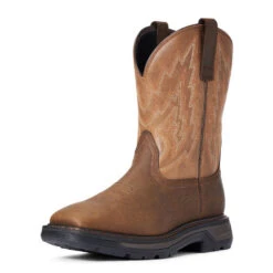 'Ariat' Men's Big Rig EH WP Soft Toe - Rye Brown -Travs Outfitter Store F20 MNS WORK 10033963 3 4 front