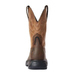 'Ariat' Men's Big Rig EH WP Soft Toe - Rye Brown -Travs Outfitter Store F20 MNS WORK 10033963 heel