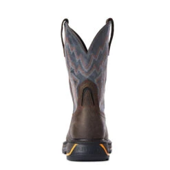 'Ariat' Men's 11" Western Big Rig EH Comp Toe - Iron Coffee / Slate -Travs Outfitter Store F20 MNS WORK 10033966 heel