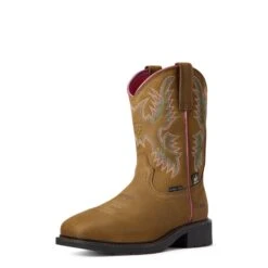 'Ariat' Women's 9" Krista EH MetGuard Steel Toe - Brown -Travs Outfitter Store F20 WMS WORK 10033994 3 4 front
