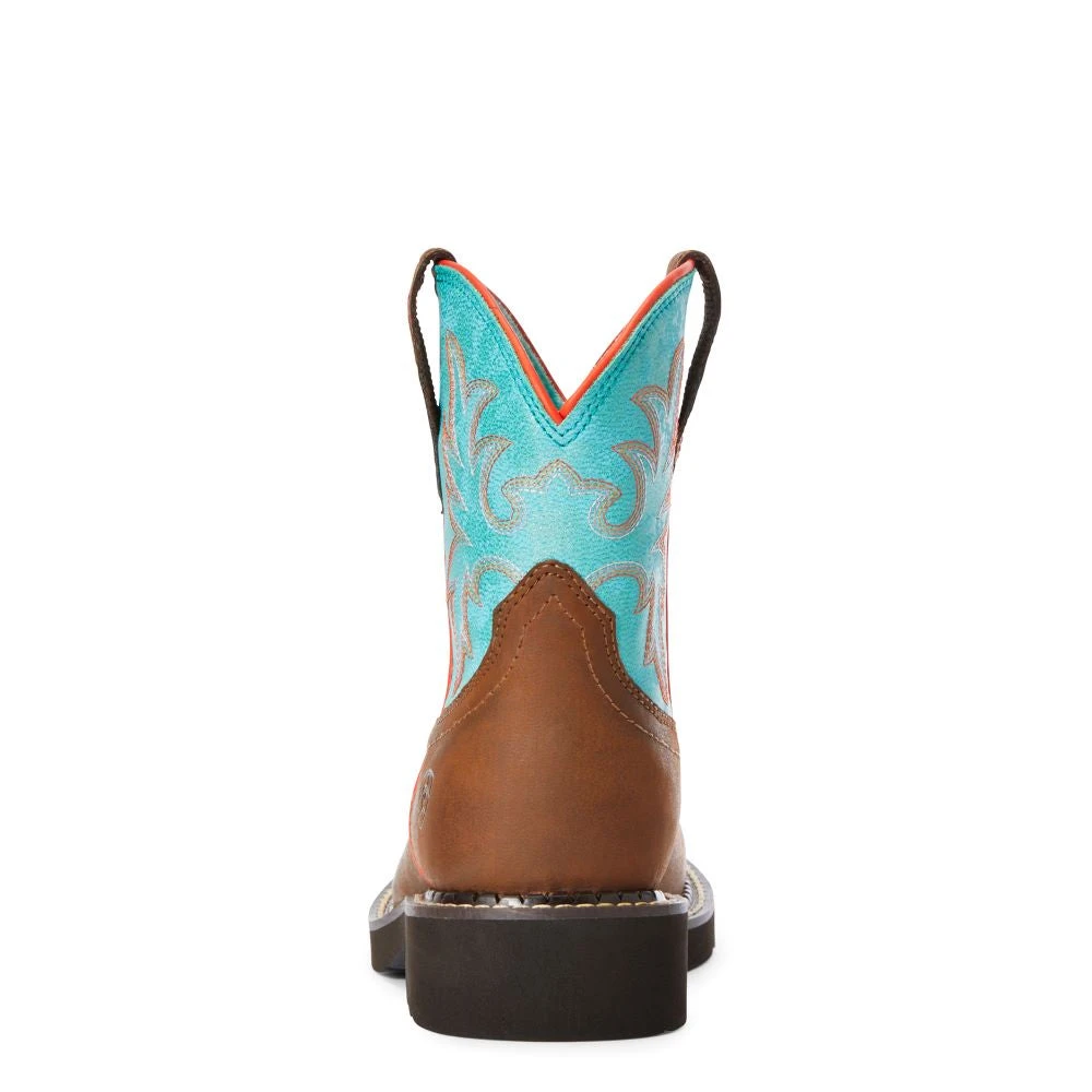 'Ariat' Youth 6" Cowpoke Fatbaby Western - Dark Brown / Turquoise 4 'Ariat' Youth 6" Cowpoke Fatbaby Western - Dark Brown / Turquoise - Image 4
