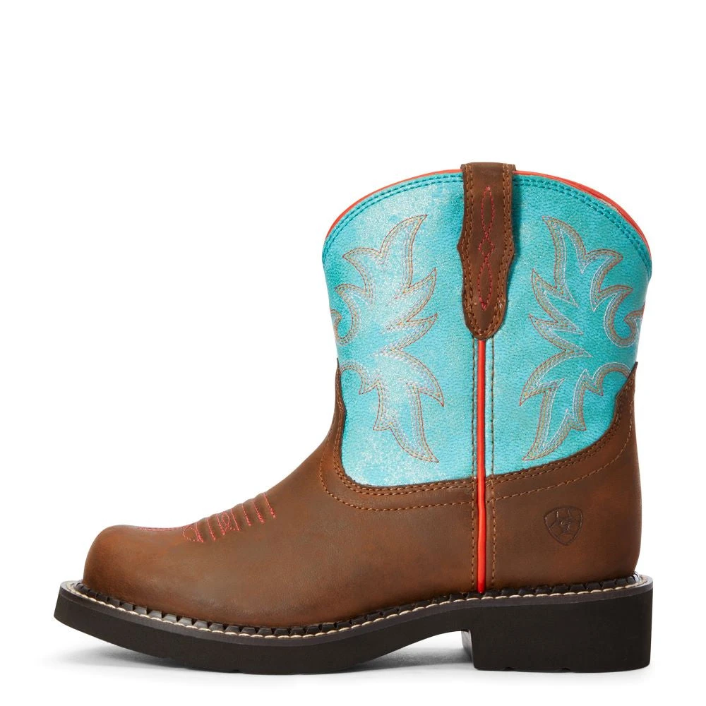 'Ariat' Youth 6" Cowpoke Fatbaby Western - Dark Brown / Turquoise 1 'Ariat' Youth 6" Cowpoke Fatbaby Western - Dark Brown / Turquoise
