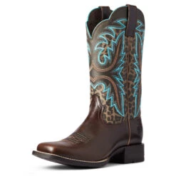 'Ariat' Women's Lonestar Square Toe - Brown -Travs Outfitter Store F21 WMS WEST 10038276 3 4 front