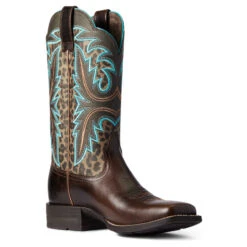 'Ariat' Women's Lonestar Square Toe - Brown -Travs Outfitter Store F21 WMS WEST 10038276 medial