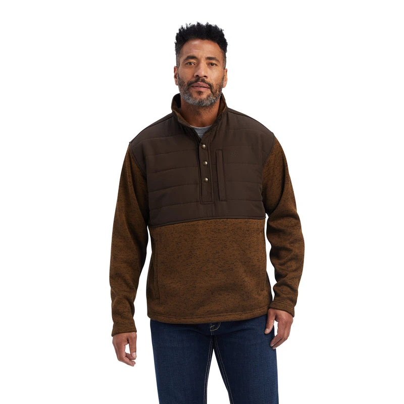 'Ariat' Men's Caldwell Snap Sweater - Brindlewood 1 'Ariat' Men's Caldwell Snap Sweater - Brindlewood