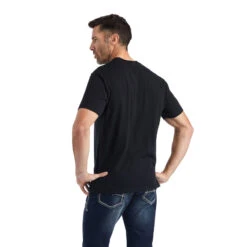 'Ariat' Men's Ariat Flagscape T-Shirt - Black 5 'Ariat' Men's Ariat Flagscape T-Shirt - Black -Travs Outfitter Store F22 MNS WEST 10042776 back