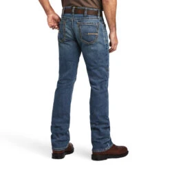 'Ariat' Men's Rebar M7 DuraStretch Edge Stackable Straight Leg - Rico 7 'Ariat' Men's Rebar M7 DuraStretch Edge Stackable Straight Leg - Rico -Travs Outfitter Store F22 MNS WORK 10041081 back