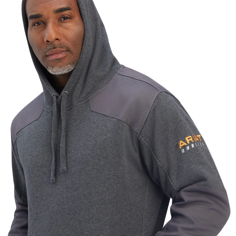 'Ariat' Men's Workman DuraCanvas Hoodie - Charcoal Heather 1 'Ariat' Men's Workman DuraCanvas Hoodie - Charcoal Heather