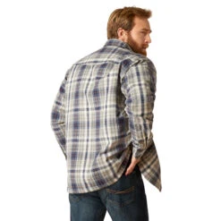 'Ariat' Men's Hoover Shirt Jacket - Iron Heather -Travs Outfitter Store F23 MNS WEST 10046389 back