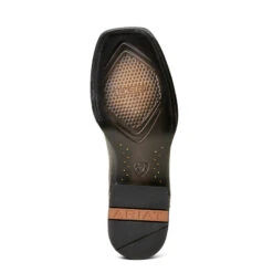 'Ariat' Men's Badlands Western Square Toe - Jet Black Ostrich / Smokey Grey -Travs Outfitter Store F23 MNS WEST 10046953 sole