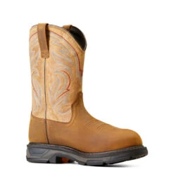 'Ariat' Men's 11" Workhog XT EH WP Comp Toe - Distressed Brown / Bravo Brown -Travs Outfitter Store F23 MNS WORK 10045435 medial