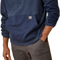 'Ariat' Men's Rebar Workman Duracanvas 1/4 Zip Sweatshirt - Navy Heather / Navy 8 'Ariat' Men's Rebar Workman Duracanvas 1/4 Zip Sweatshirt - Navy Heather / Navy -Travs Outfitter Store F23 MNS WORK 10046402 detail02