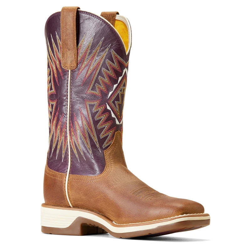 'Ariat' Women's Ridgeback Western Square Toe - Toasty Tan / Vino 4 'Ariat' Women's Ridgeback Western Square Toe - Toasty Tan / Vino - Image 4