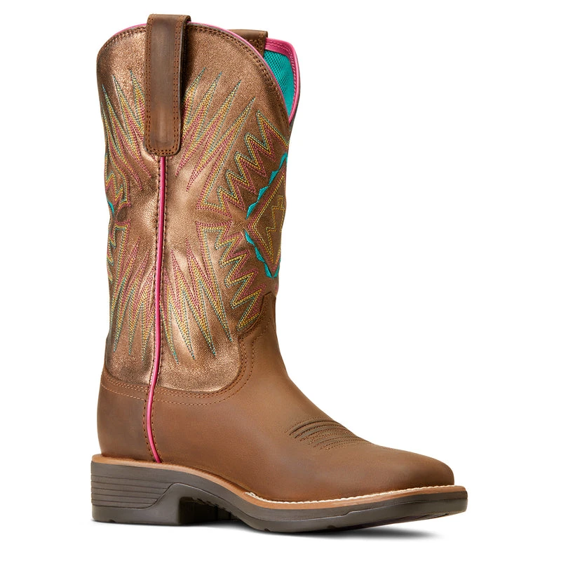 'Ariat' Women's 11" Ridgeback Western Square Toe - Distressed Tan / Bridle Tan 5 'Ariat' Women's 11" Ridgeback Western Square Toe - Distressed Tan / Bridle Tan - Image 5