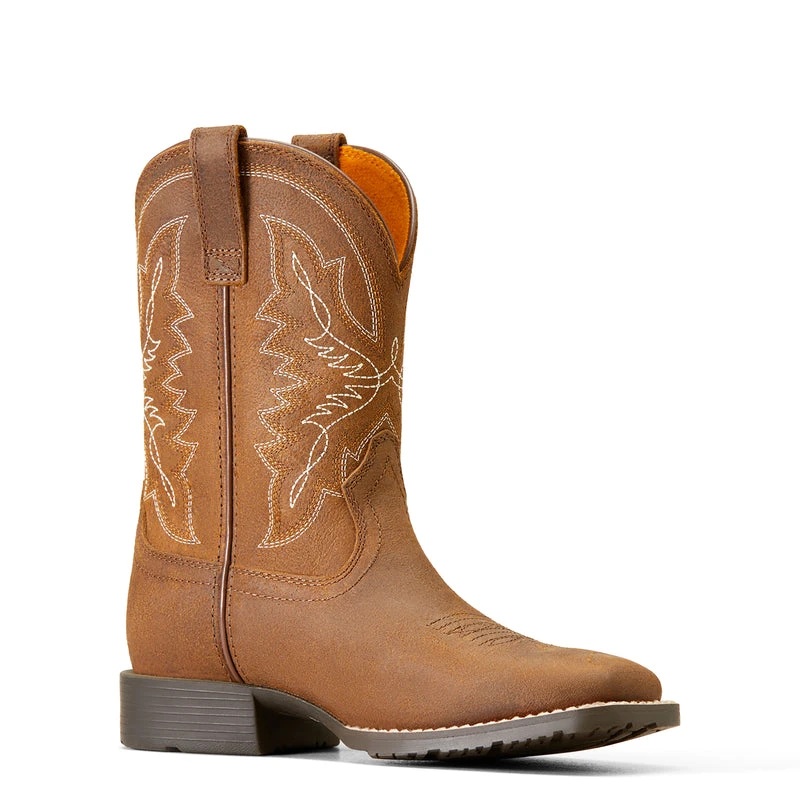 'Ariat' Youth 8.5" Hybrid Rancher Western Square Toe - Distressed Tan 4 'Ariat' Youth 8.5" Hybrid Rancher Western Square Toe - Distressed Tan - Image 4