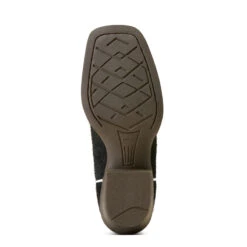 'Ariat' Kids' 9" Derby Monroe Western Cutter Toe - Black Roughout / Crimson -Travs Outfitter Store F23 YTH WEST 10047035 sole