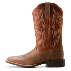 'Ariat' Men's Sport Western Square Toe - Vintage Oak / Rustic Orange