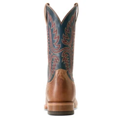 'Ariat' Men's Tanglewood SQ Toe - Bone / Honorable Blue -Travs Outfitter Store F24 MNS WEST 10053581 heel
