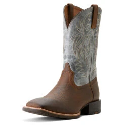 'Ariat' Men's Sport Western Square Toe - Earth / Glacier Blue 8 'Ariat' Men's Sport Western Square Toe - Earth / Glacier Blue -Travs Outfitter Store F24 MNS WEST 10053731 3 4 front