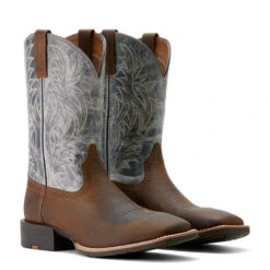 'Ariat' Men's Sport Western Square Toe - Earth / Glacier Blue 7 'Ariat' Men's Sport Western Square Toe - Earth / Glacier Blue -Travs Outfitter Store F24 MNS WEST 10053731 pair
