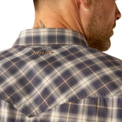 'Ariat' Men's Relentless Pursuit Button Down Shirt - Odyssey Grey -Travs Outfitter Store F24 MNS WEST 10053941 detail02