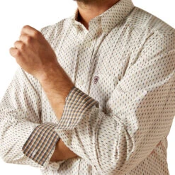 'Ariat' Men's Wrinkle Free Izzy Classic Fit - White -Travs Outfitter Store F24 MNS WEST 10054046 detail02