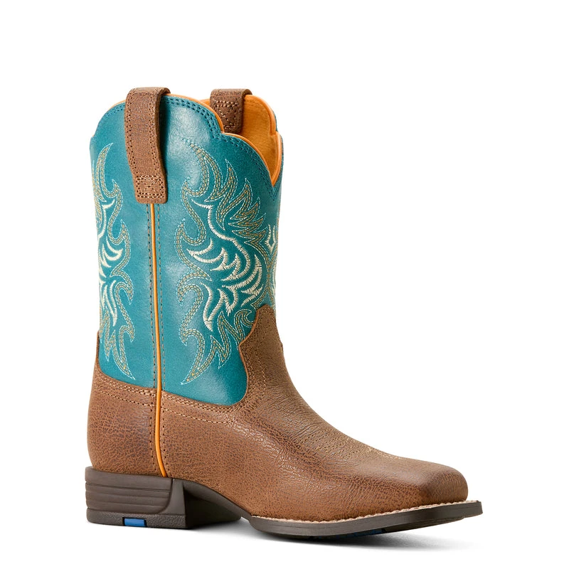'Ariat' Youth 8.5" Outrider Western Square Toe - Toasty Tan/ Voyage 4 'Ariat' Youth 8.5" Outrider Western Square Toe - Toasty Tan/ Voyage - Image 4