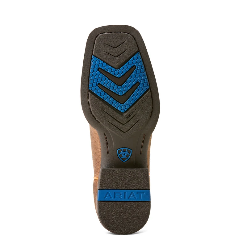 'Ariat' Youth 8.5" Outrider Western Square Toe - Toasty Tan/ Voyage 3 'Ariat' Youth 8.5" Outrider Western Square Toe - Toasty Tan/ Voyage - Image 3