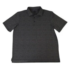 'FX Fusion' Men's Swirls Print Polo - Black