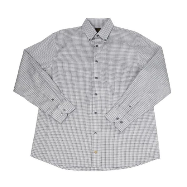 'FX Fusion' Men's Textured Mini Checkered Long Sleeve - Grey Multi 1 'FX Fusion' Men's Textured Mini Checkered Long Sleeve - Grey Multi