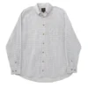 'FX Fusion' Men's Wrinkle Free Cotton Oxford Long Sleeve - White / Brown / Blue
