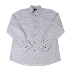 'FX Fusion' Men's Micro Dot Print Long Sleeve - Tan / White / Navy