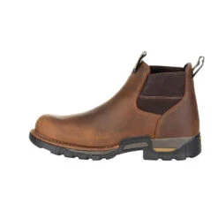 'Georgia Boot' Men's 4" Eagle One EH WP Chelsea Soft Toe - Brown -Travs Outfitter Store GB00315 instep profile
