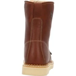 'Georgia Boot' Men's 8" Wedge Moc Toe EH Soft Toe - Brown -Travs Outfitter Store GB00480 back