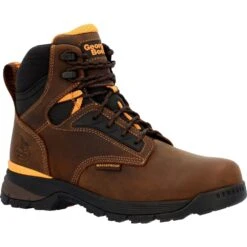 'Georgia Boot' Men's 6" TBD EH WP Alloy Toe - Brown -Travs Outfitter Store GB00597