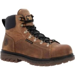 'Georgia Boot' Men's 6" EH WP Steel Toe - Brown -Travs Outfitter Store GO GB0535TS BRN1
