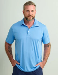 'Huk' Men's Pursuit Polo - Marolina Blue