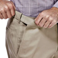 'Haggar' Men's Premium No Iron Classic Flat Front - Khaki -Travs Outfitter Store HC10884 251 03