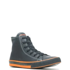 'Harley Davidson' Men's 4.25" Nathan Hi-Top Sneaker - Black -Travs Outfitter Store HDM D93816 101221 F15 045