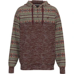 'Hooey' Men's Jimmy Hoodie - Maroon / Aztec