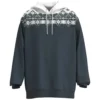 'Hooey' Men's "Ridge" Aztec Pattern Hoody - White / Denim