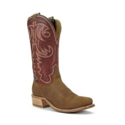 'Hyer' Men's 13" Hayes Western Cutter Toe - Bay Apache / Rust